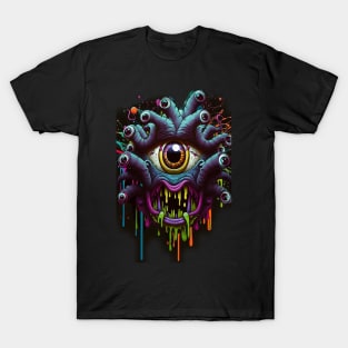 Beholder D&D Monster Graffiti T-Shirt